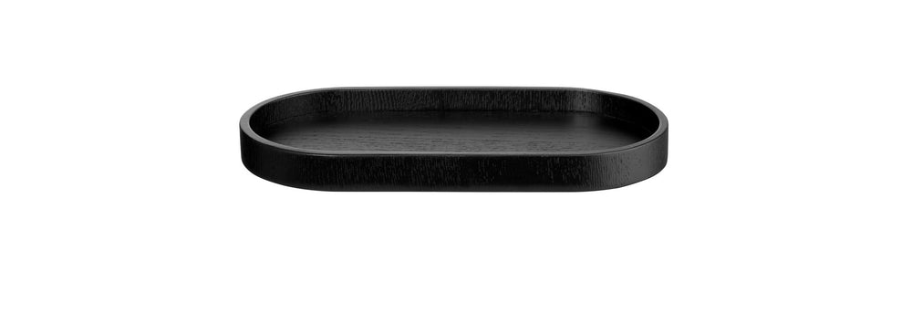 ASA, Holztablett oval, schwarz, L23cm - ASA - 53797970