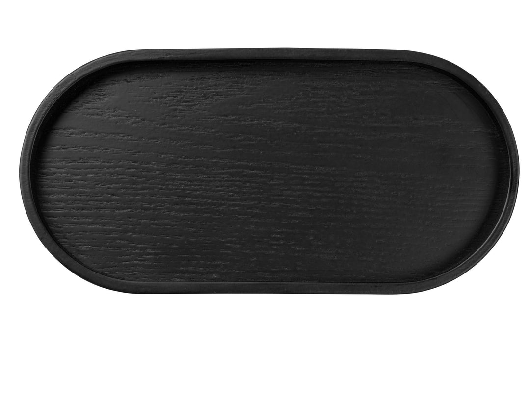 ASA-53797970 - ASA, Holztablett oval, schwarz, L23cm