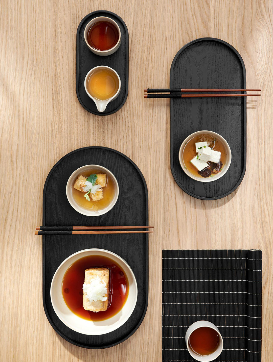 ASA-53797900 - Asa, Holztablett oval, schwarz, S