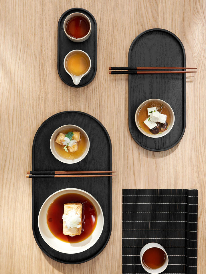 ASA-53797900 - Asa, Holztablett oval, schwarz, S