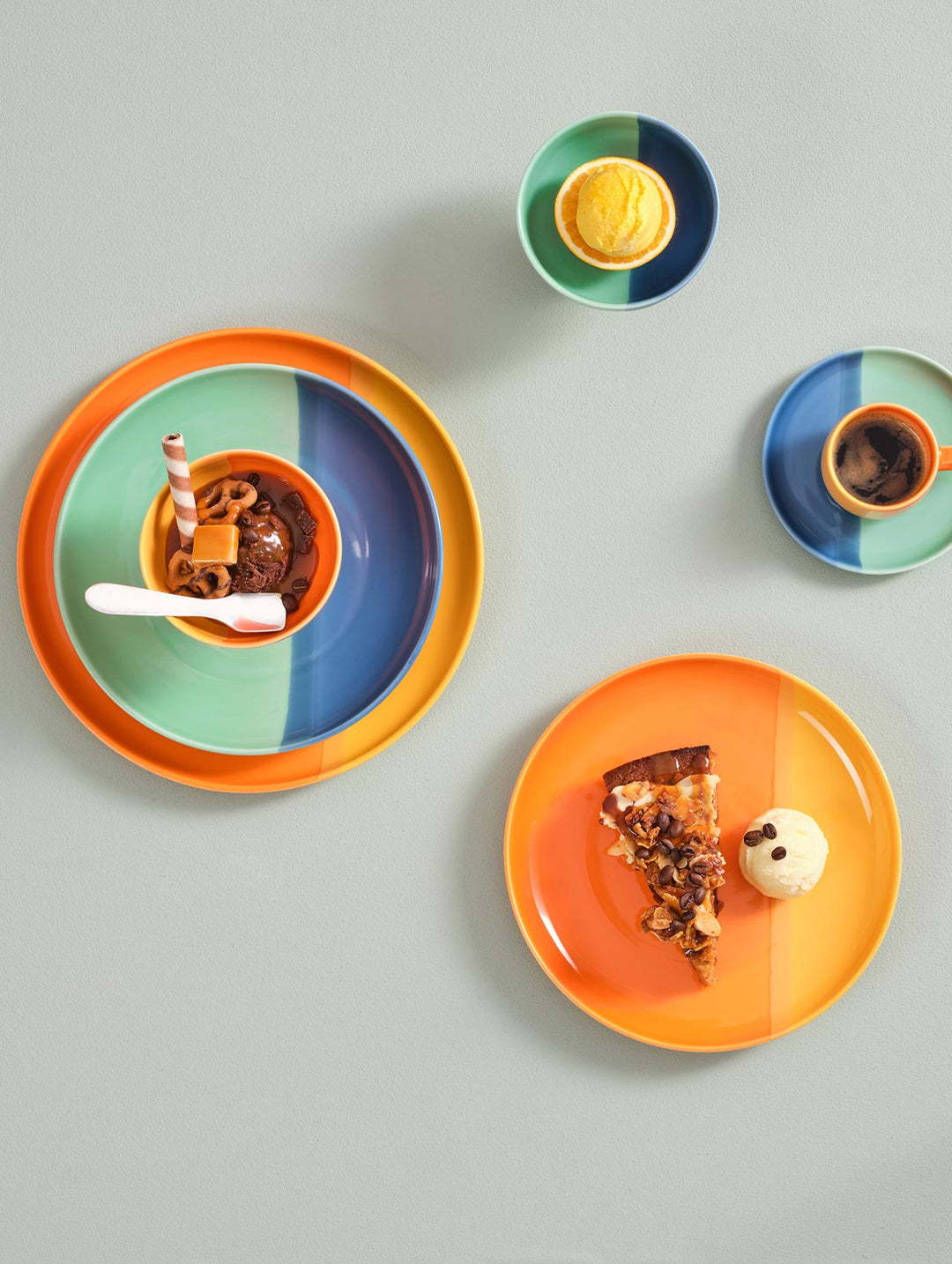 ASA-16144286 - Asa, plato de postre Joy, batido de naranja, D22cm