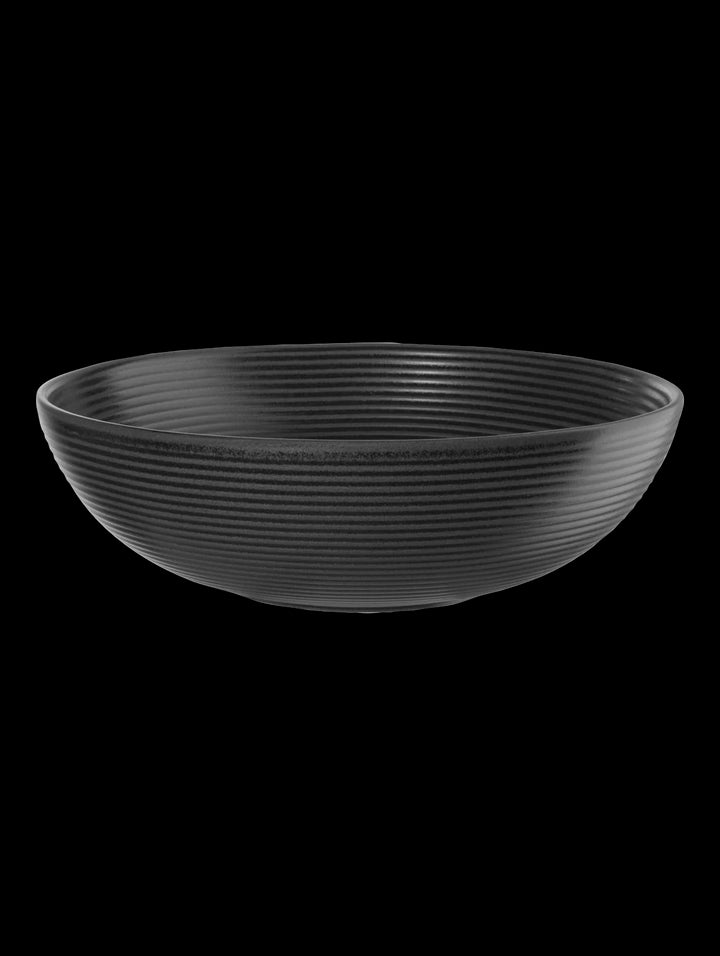 ASA - 54273190 - ASA, Schale schwarz matt, D29,5cm, H9cm, gerillt