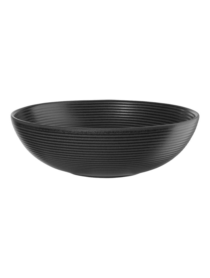 ASA - 54273190 - ASA, Schale schwarz matt, D29,5cm, H9cm, gerillt