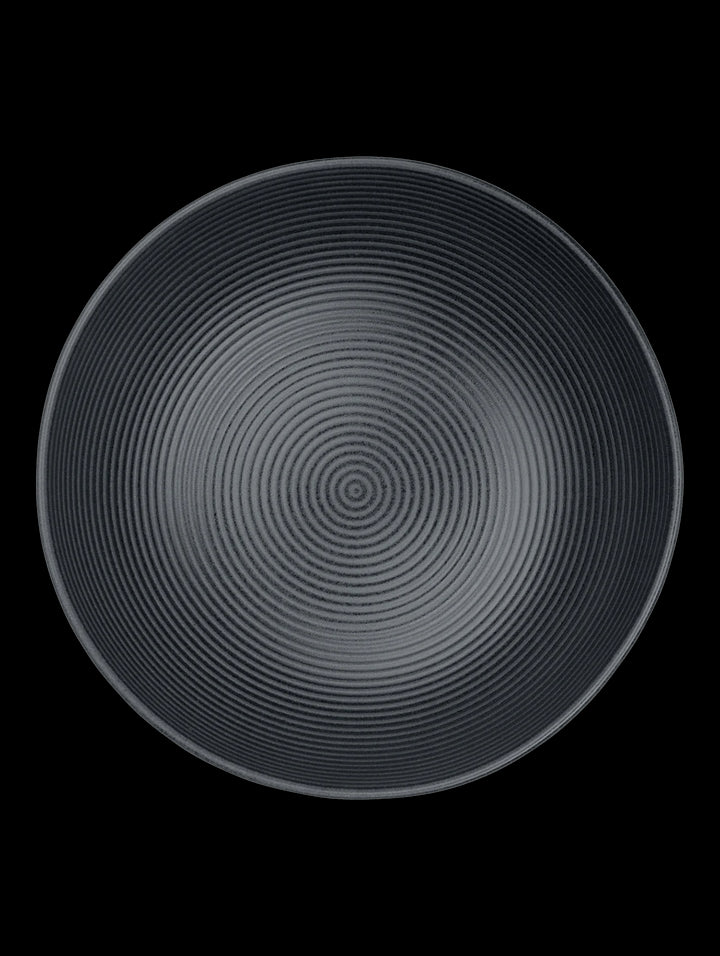 ASA - 54273190 - ASA, Schale schwarz matt, D29,5cm, H9cm, gerillt