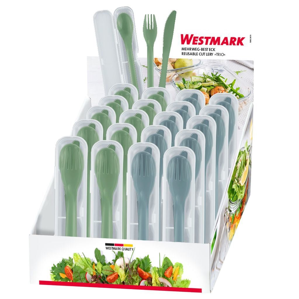 WST - 53532211 - blau - Besteck - Set 3 Tlg., Westmark, in blau oder mint - grün erhältlich