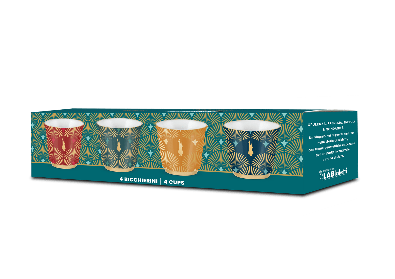 BIA-FW2022034 - Bialetti 'Espressobecher Set 4 - tlg Déco Glamour bunt