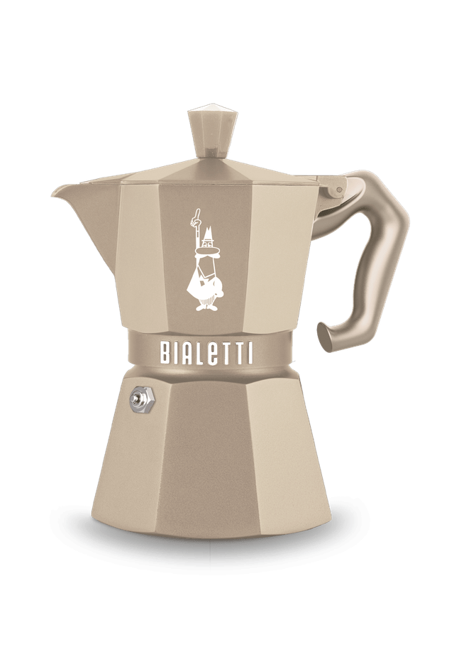 BIA-9077 - Bialetti, Espressokocher Moka Express, Exclusive Induktion, 3 Tassen, cremé