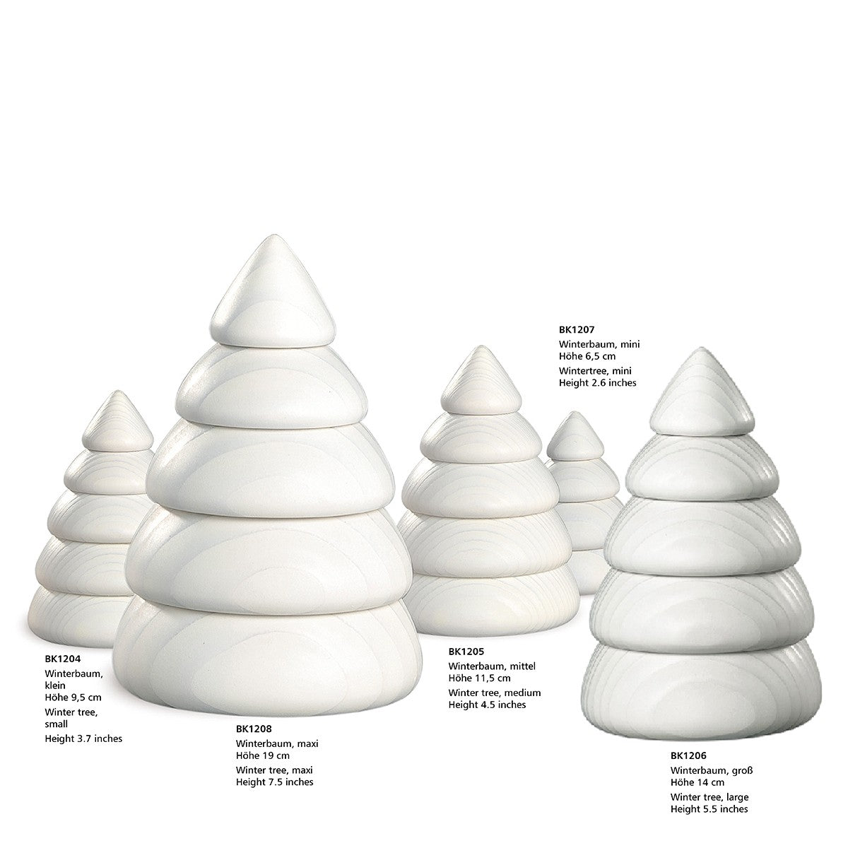 KOE - 1206 - Bjoern Koehler - Baum, Winterbaum mittel 14cm weiß