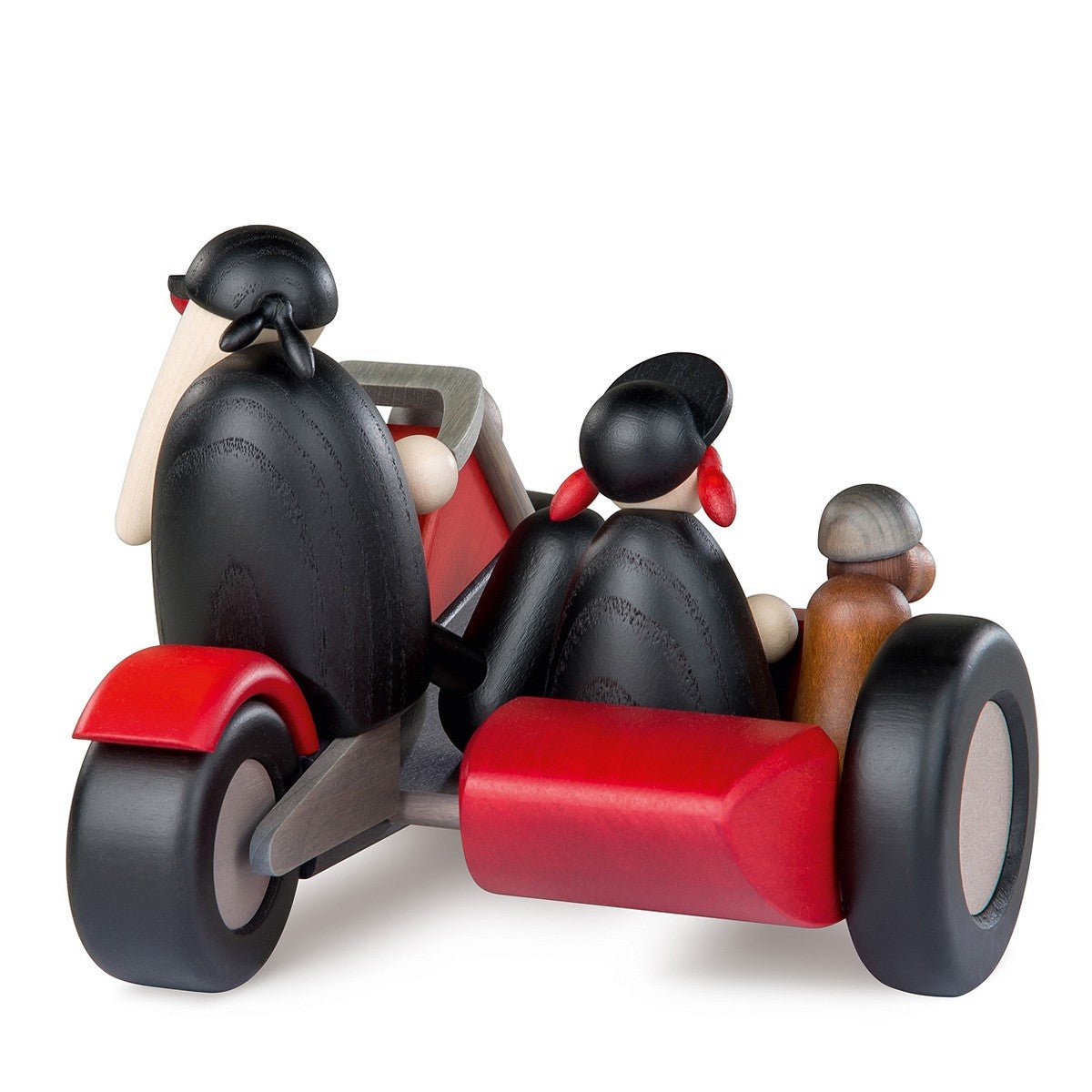 KOE - 51140 - Bjoern Koehler - Familienausflug auf Motorrad, sommerlich schwarz 11cm, Länge 17,5cm