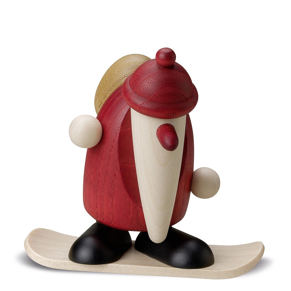 KOE - 6010 - Bjoern Koehler - Weihnachtsmann auf Snowboard, klein, rot 8,5cm