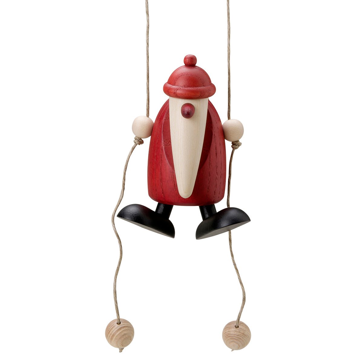 KOE - 670 - Bjoern Koehler - Weihnachtsmann kletternd, klein, rot 9cm, Kletterweg 80 cm