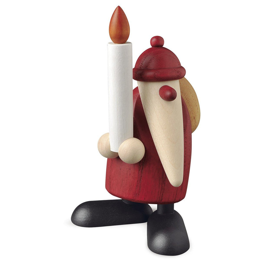 Bjoern Koehler - Weihnachtsmann mit Kerze, klein, rot 9cm-KOE-6534