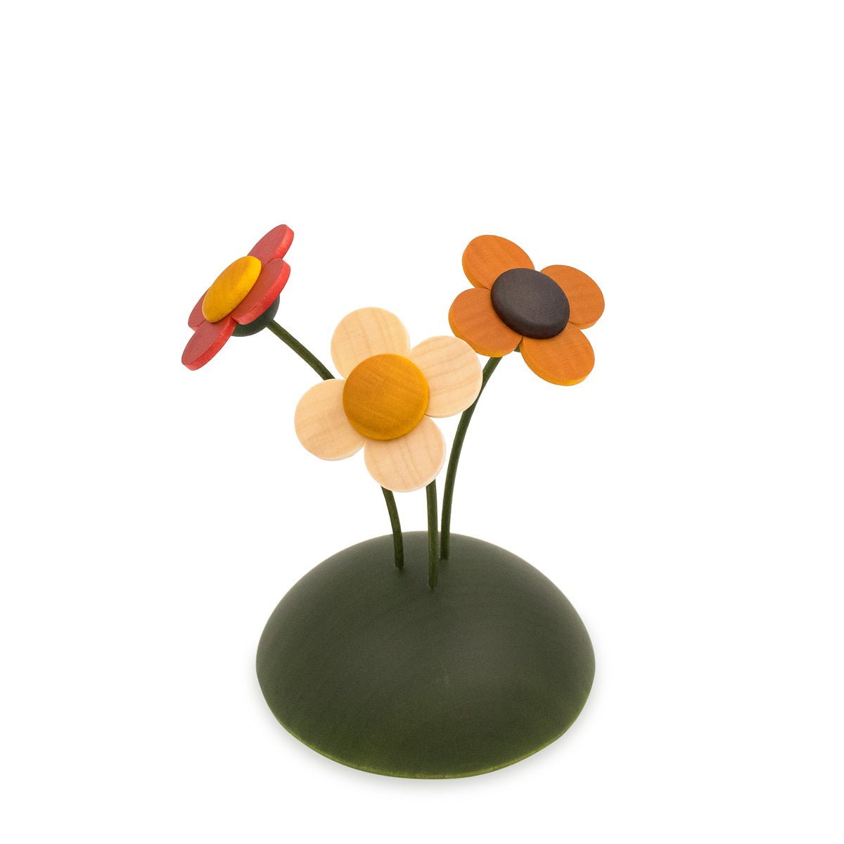 KOE-8320 - Bjoern Koehler - 'Wiese, grün mit 3 Blumen, klein, 11cm'