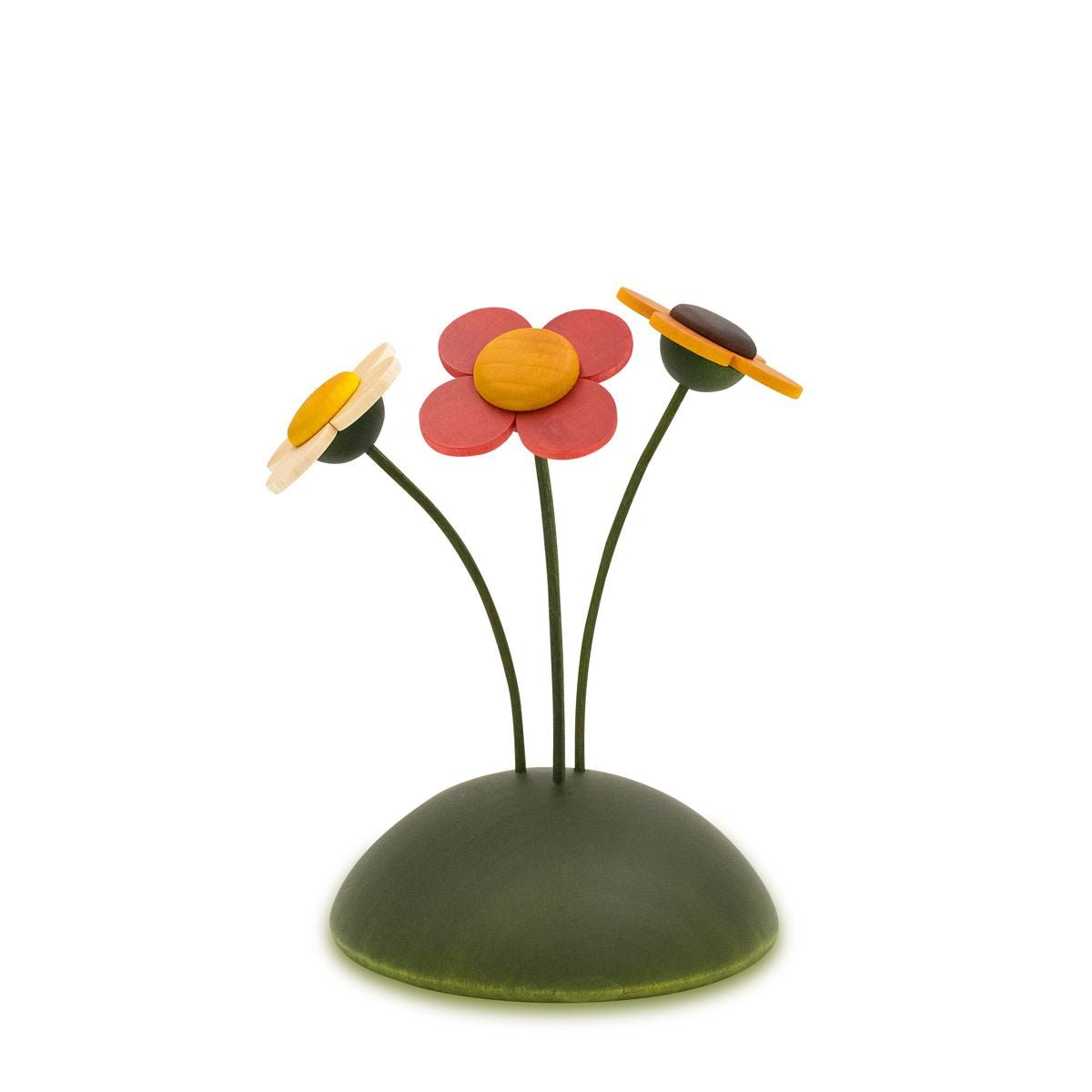 KOE-8320 - Bjoern Koehler - 'Wiese, grün mit 3 Blumen, klein, 11cm'