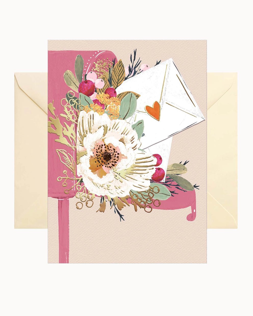 CHI - LT287 - Chic.mic, Doppelkarten mit Umschalg "Blumen Briefkasten"