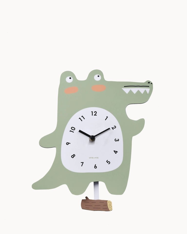 Chic.mic, Kids wall clock, Kinder Wanduhr - crocodile - CHI - KWC102