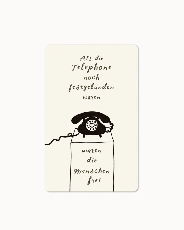 CHI - LC411 - Chic.mic, Lunacard Postkarte "Als die Telefone noch festgebunden waren...."