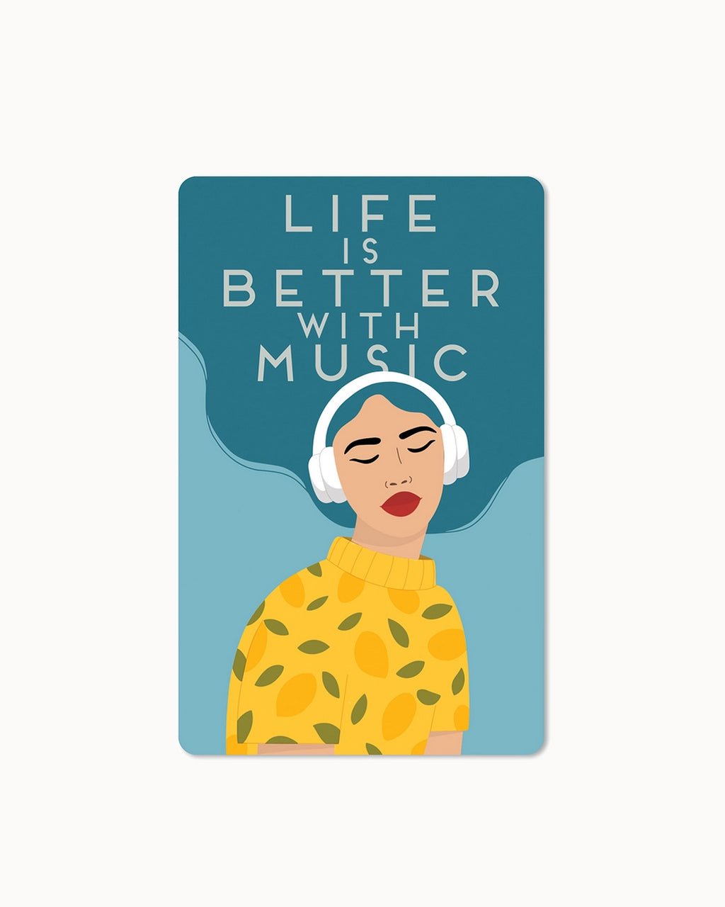 CHI - LC217 - chic.mic - Lunacard Postkarte 'Girl with music'