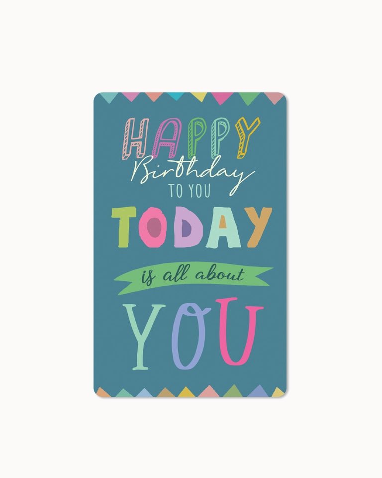 CHI - LC403 - Chic.mic, Lunacard Postkarte "Happy Birthday to you today is all about You"