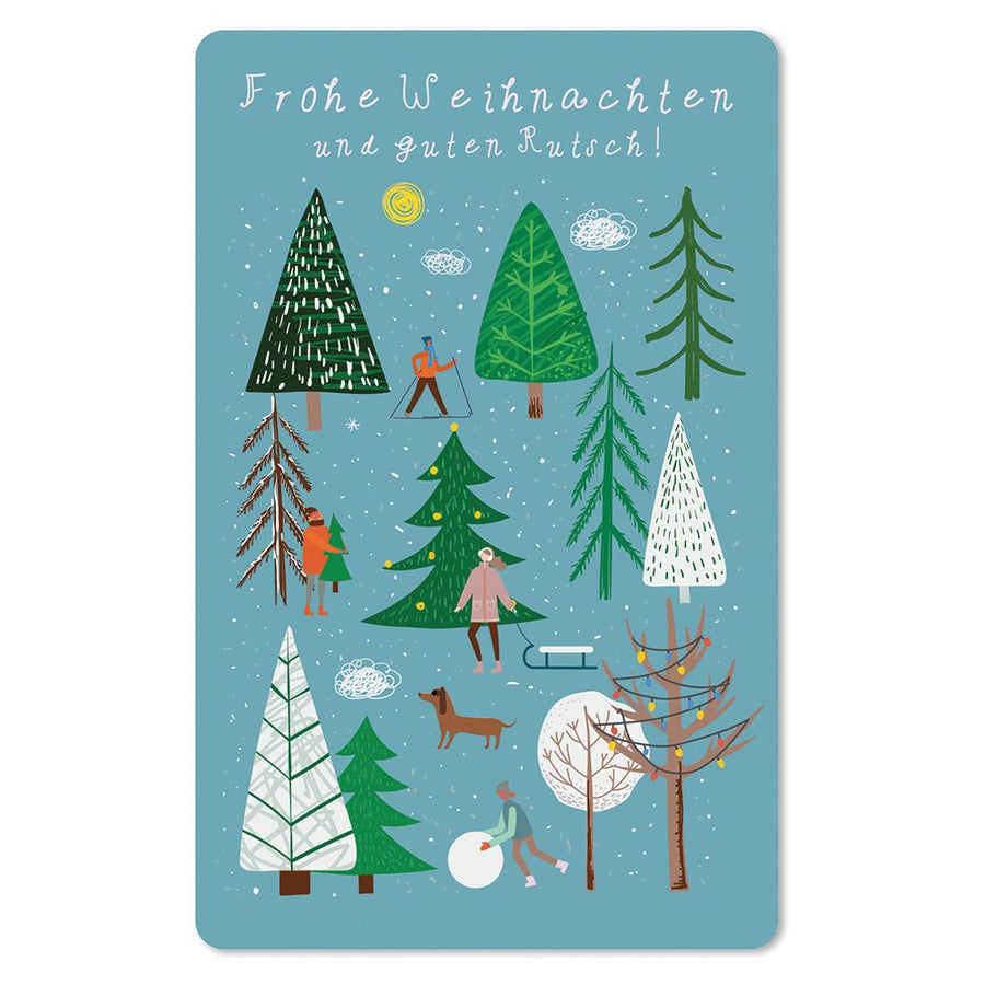 CHI-LC735 - Chic.mic, Lunacard Postkarte "Weihnachtsbäume"