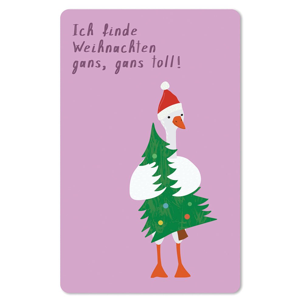 CHI-LC717 - Chic.mic, Postkarte "Ich finde Weihnachten gans gans toll"