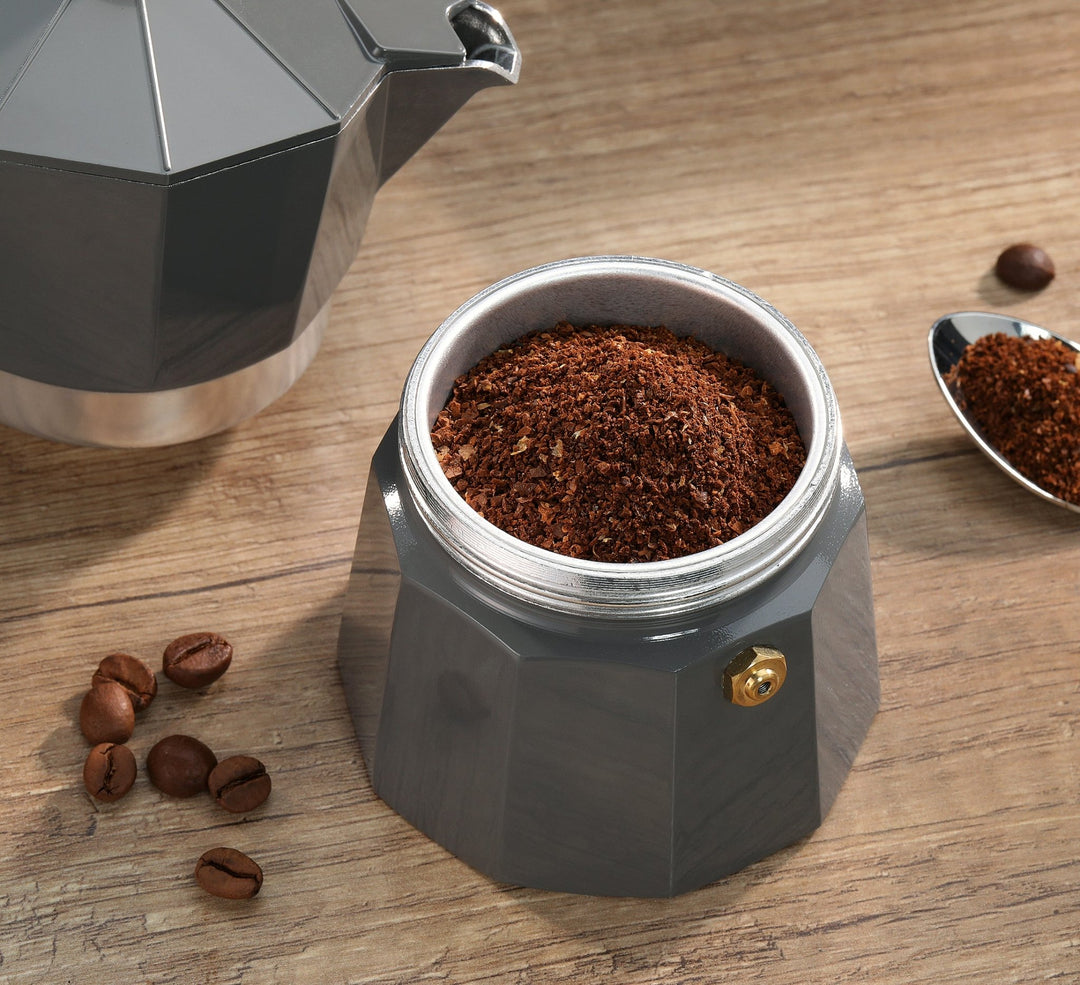 CIL-321579 - Cilio, Espressokocher, 6 Tassen, Farbe grau