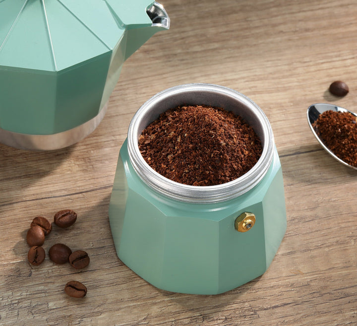 CIL-321555 - Cilio, Espressokocher Legno, 6 Tassen, Farbe mint