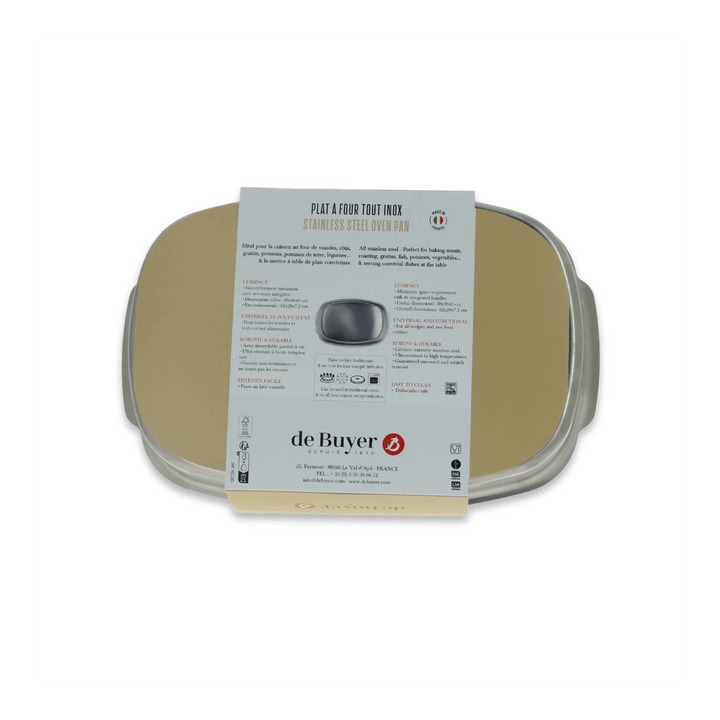 DEB-312438 - De Buyer, Rechteckige Auflaufform Edelstahl 38x26cm