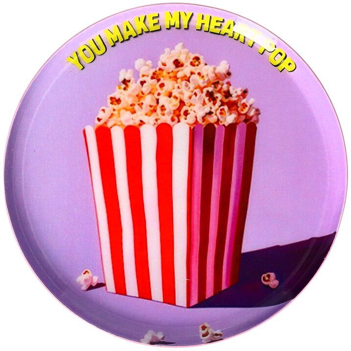 GICO - 1197402014 - Dekotablett, XS, Gift Company, "you make my heart pop", lila