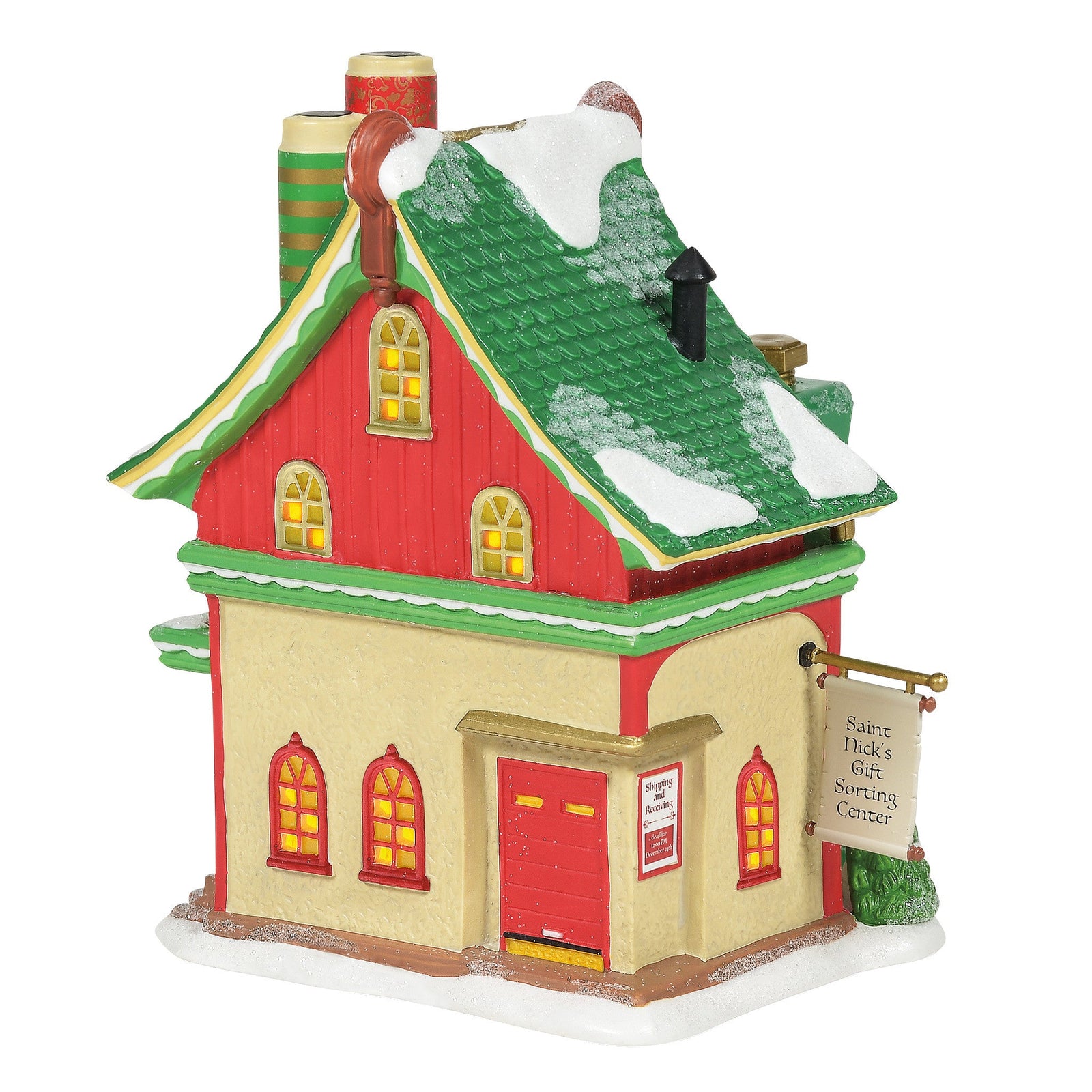 A30311 - Department 56 ® - Buildings 'Saint Nick's Gift Sorting Centre (Europe) - 17cm'