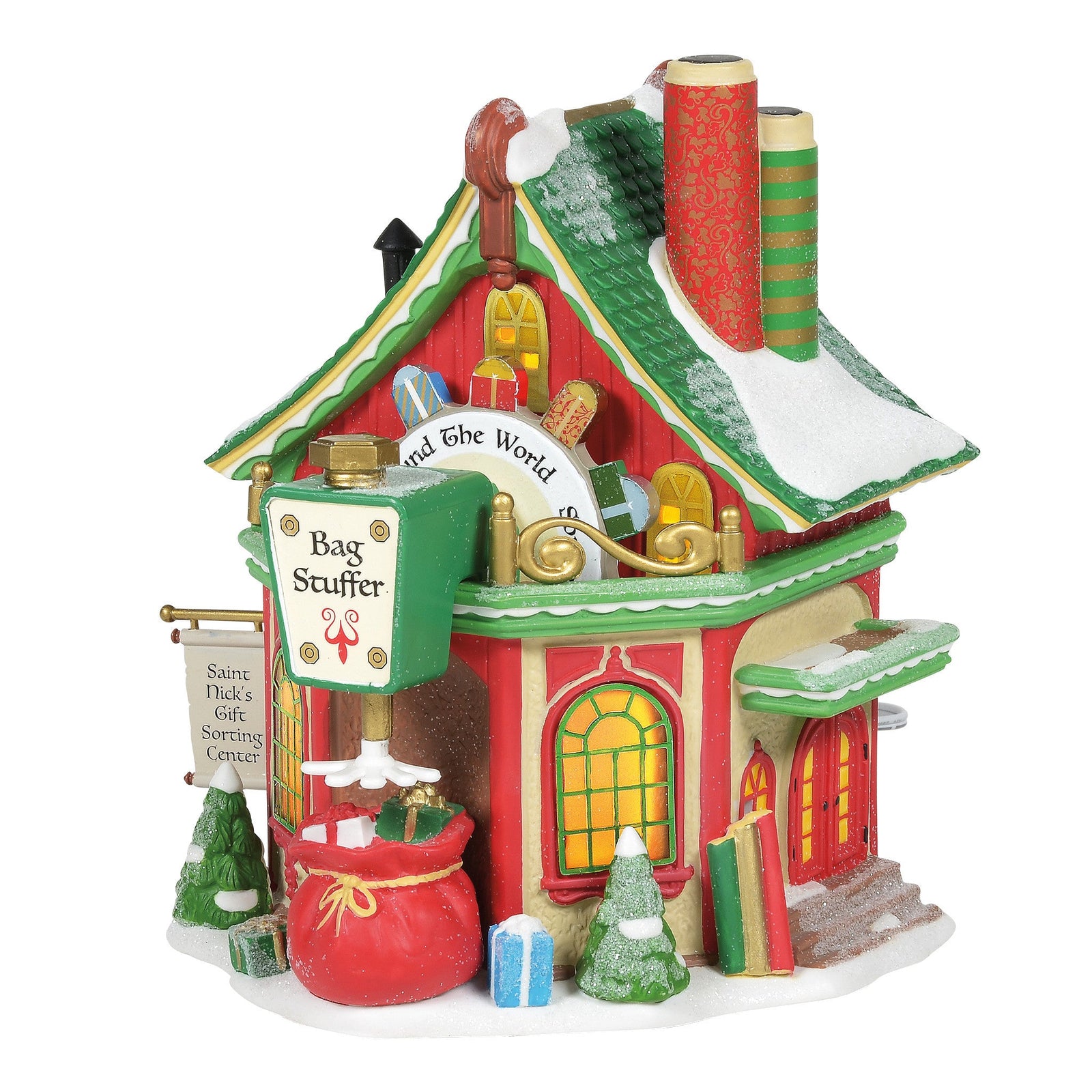 A30311 - Department 56 ® - Buildings 'Saint Nick's Gift Sorting Centre (Europe) - 17cm'