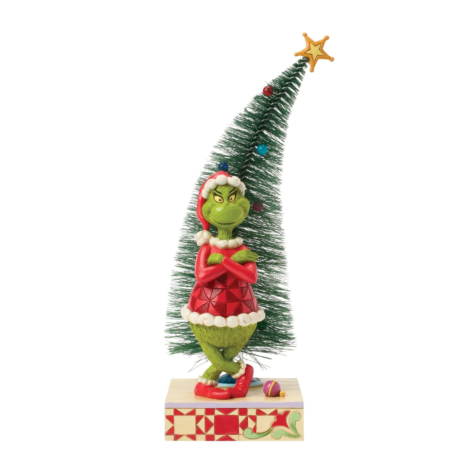 6017065 - Der Grinch mit verschränkten Armen und einer Sisalbaum - Figur, 31cm, Jim Shore 2025