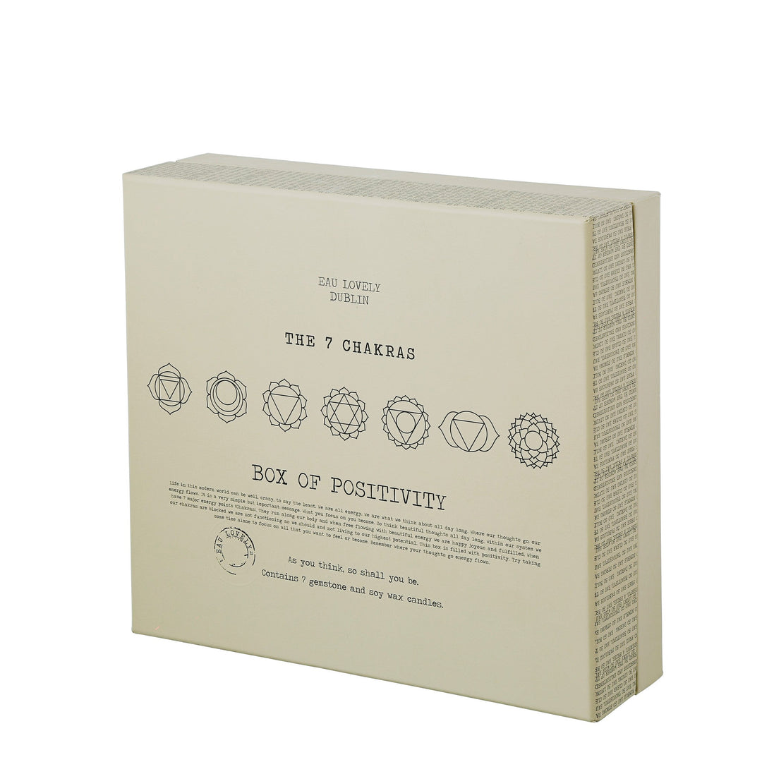 Die 7 Chakren Box der Positivität von Eau Lovely DUBLIN- Set 7 Kerzen-herb-EL-CH7-SET