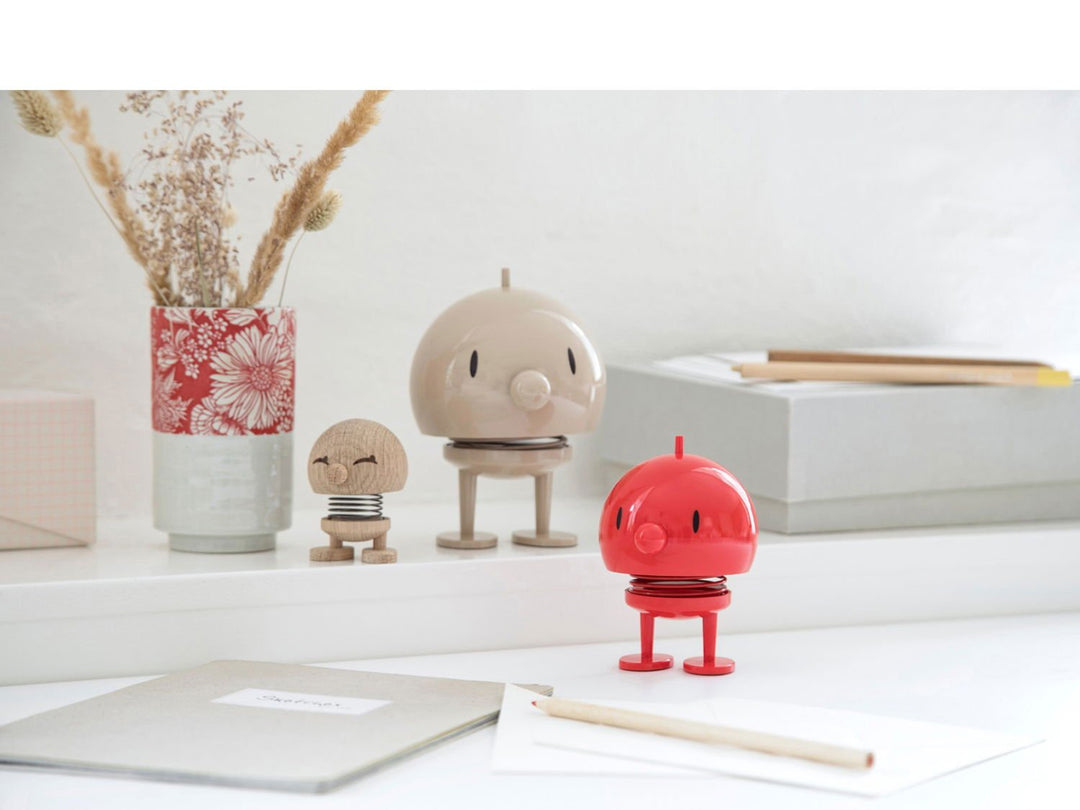 F&amp;H-26037 - F&amp;H Group, Hoptimist Wackelfigur, 10x10x15cm, groß, Farbe Latte