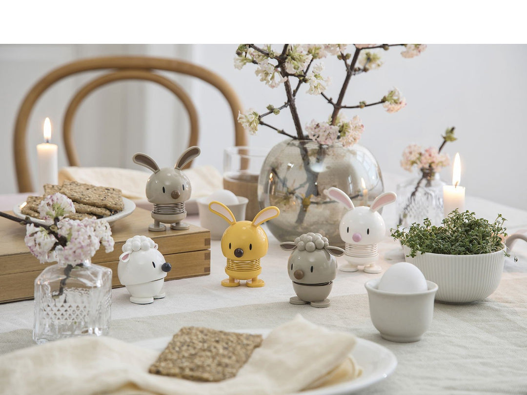 F&amp;H-26281 - F&amp;H Group, Hoptimist Wackelfigur Bunny, 7,5x5,8x9cm, klein, Farbe weiß