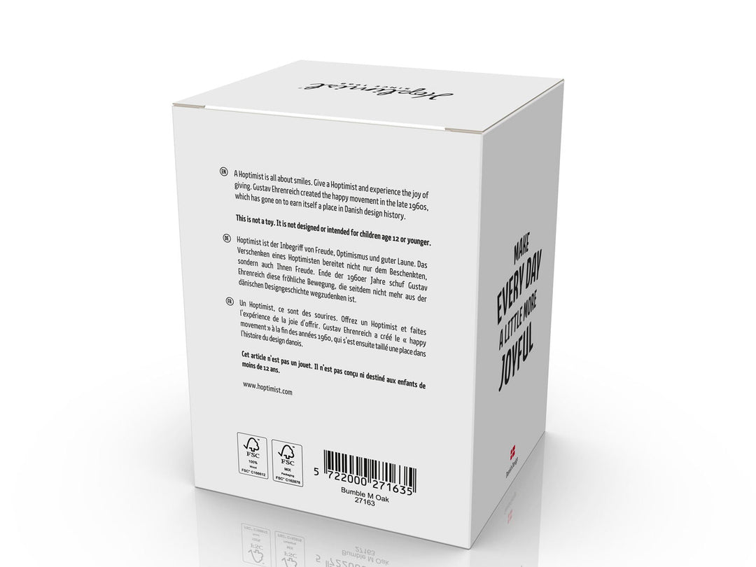 F&amp;H-27163 - F&amp;H Group, Hoptimist Wackelfigur, Motiv Bumble aus Holz, Medium, 7,5x8,5x10,7cm