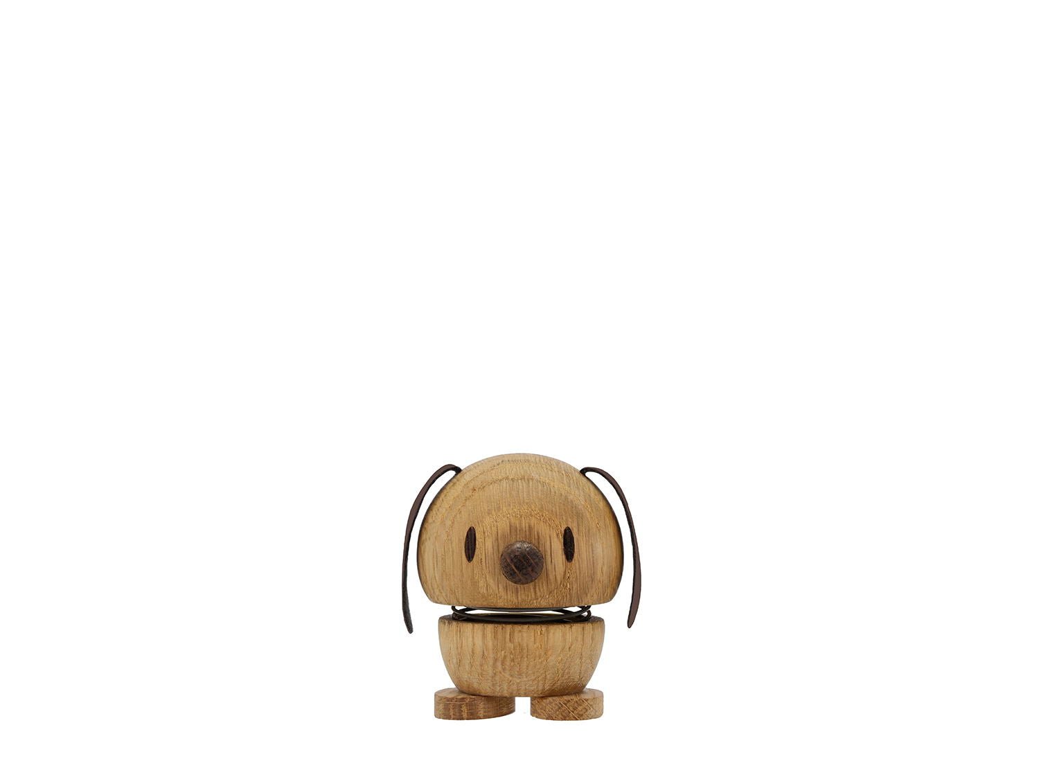 F&H-26984 - F&H Group, Hoptimist wiebelfiguur, Motief Hond van hout, Small, 5,5x5,9x6,9cm