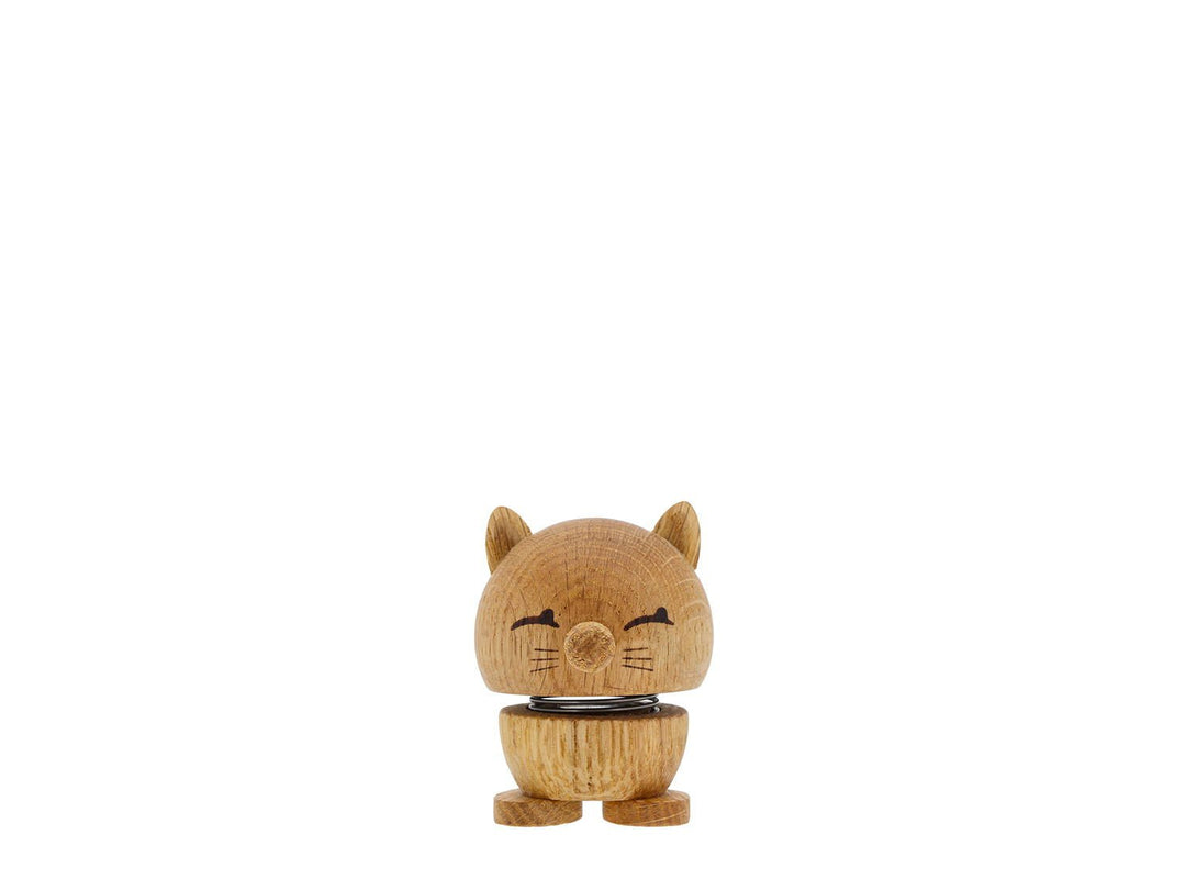 F&amp;H-28746 - F&amp;H Group, Hoptimist Wackelfigur, Motiv Katze aus Holz, Small, 5,5x5,9x7,3cm