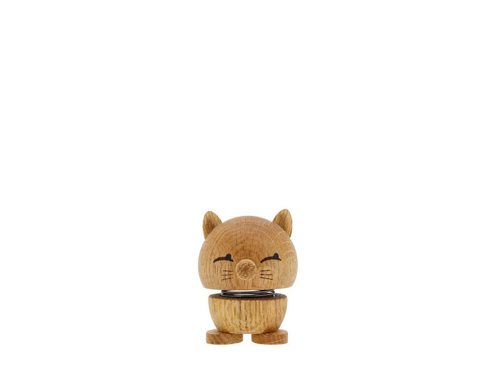 F&amp;H-28746 - F&amp;H Group, Hoptimist Wackelfigur, Motiv Katze aus Holz, Small, 5,5x5,9x7,3cm
