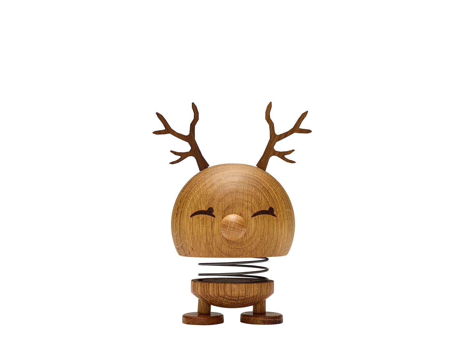 F&H-28047 - F&H Group, Hoptimist Wackelfigur, Motiv Reindeer Bimble aus Holz, Medium, 14cm