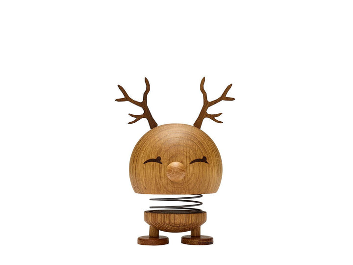 F&amp;H-28047 - F&amp;H Group, Hoptimist Wackelfigur, Motiv Reindeer Bimble aus Holz, Medium, 14cm