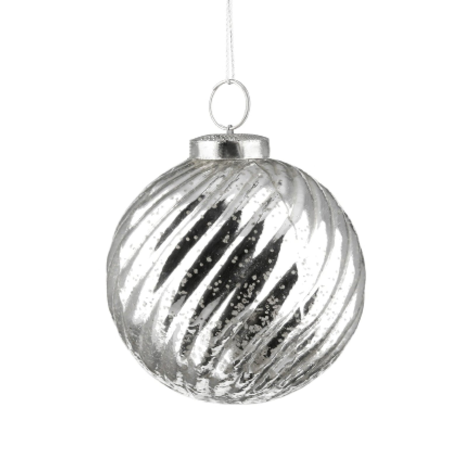 FINK - 199025 - FINK, Abby Anhänger, Glas, antik silberfarben, Höhe 13cm, D12cm