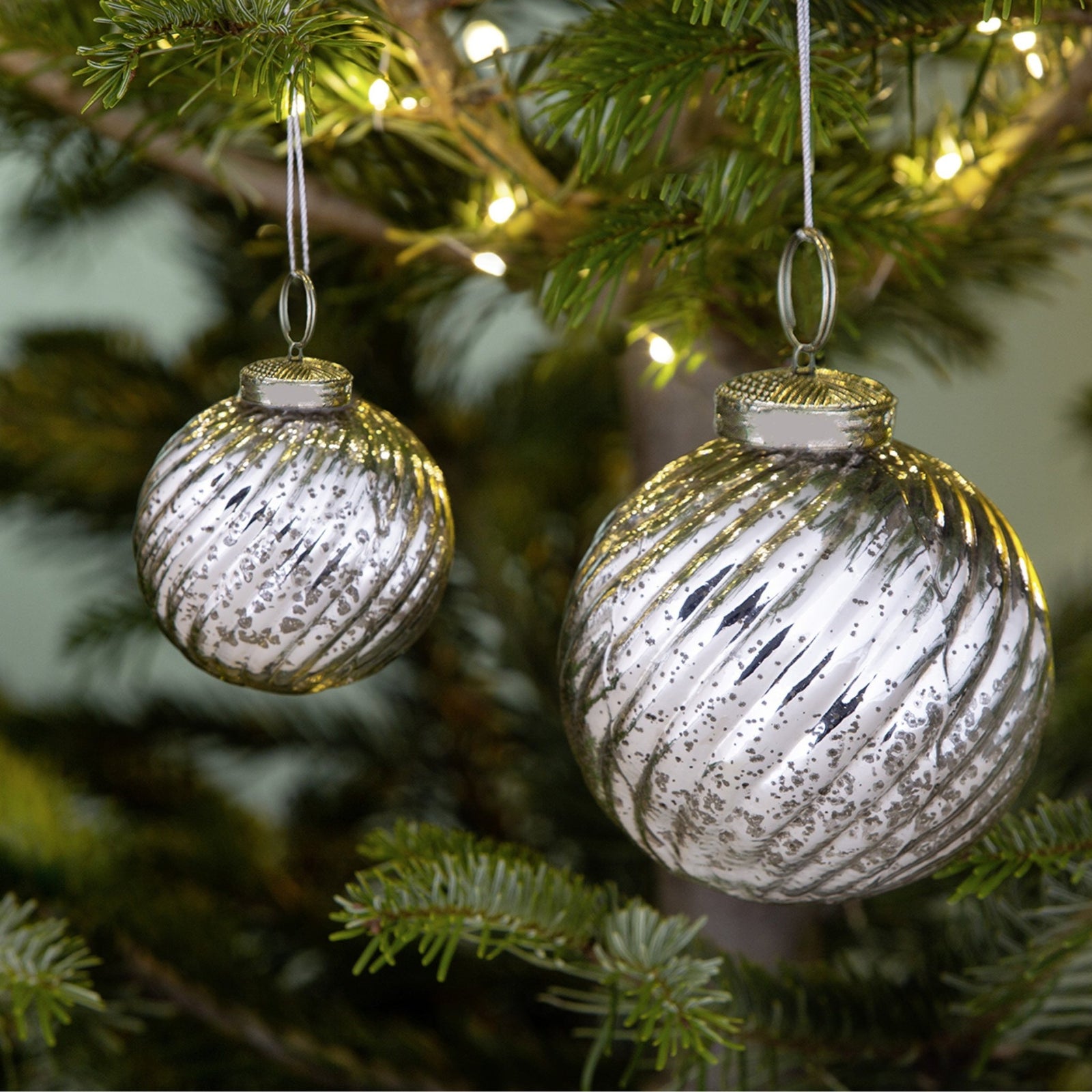 FINK - 119024 - FINK, Abby Anhänger, Glas/antik silberfarben, H10,5cm, D10cm