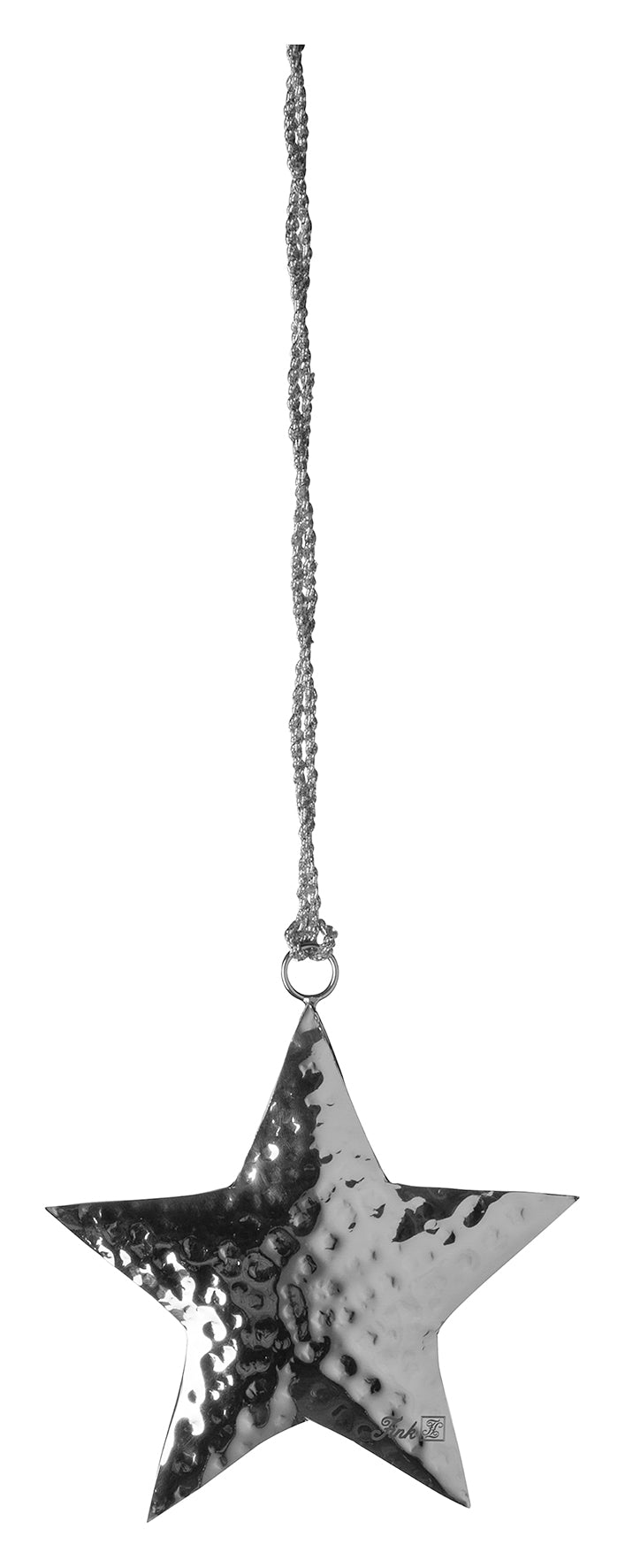 FINK - 151166 - FINK, Jella Deko Stern, Edelstahl gehämmert, Höhe 11,5cm