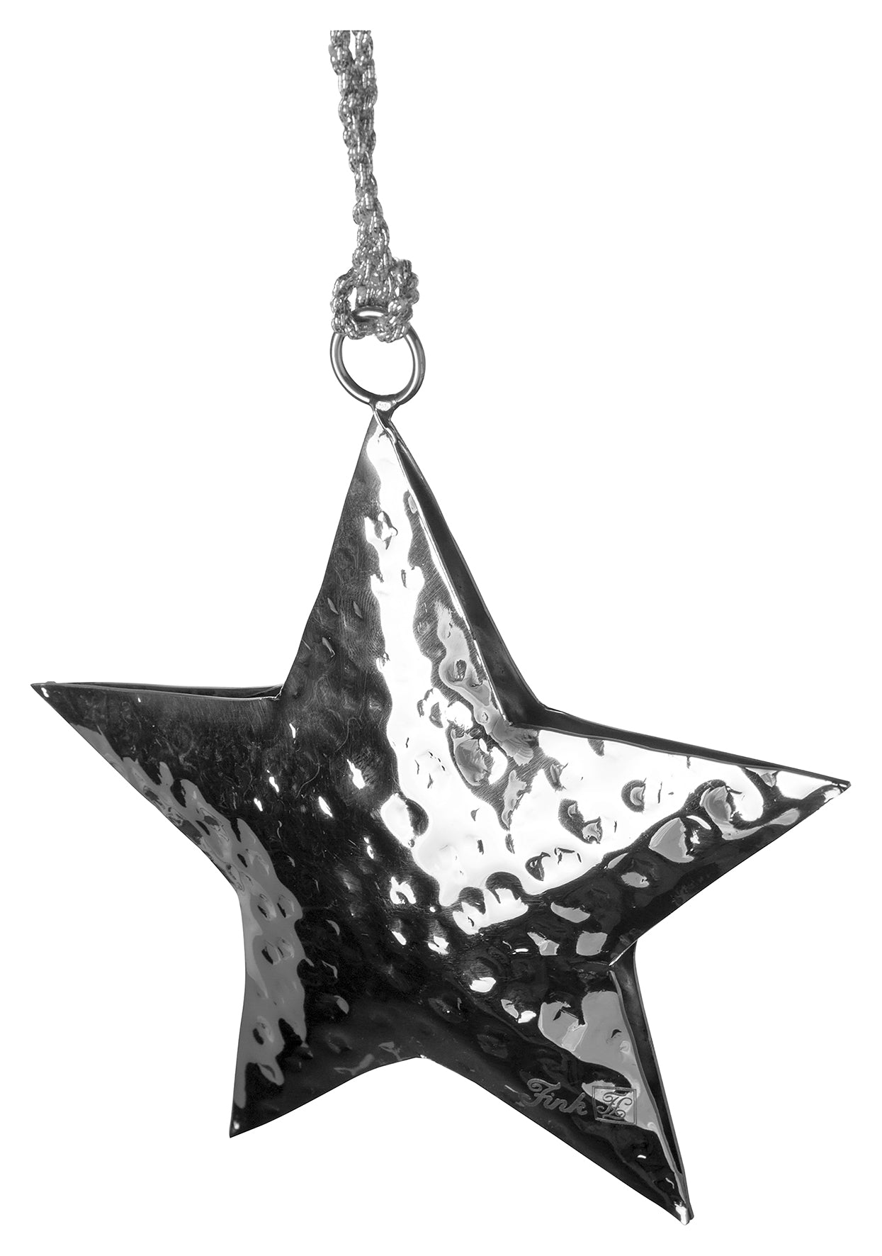 FINK - 151166 - FINK, Jella Deko Stern, Edelstahl gehämmert, Höhe 11,5cm
