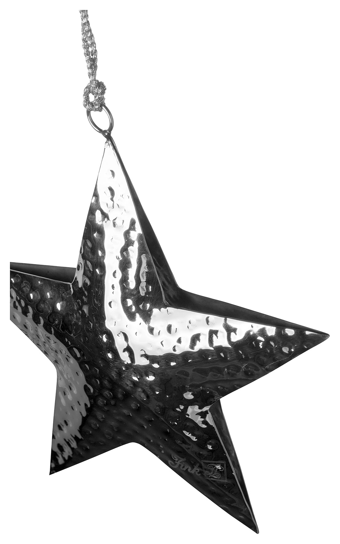 FINK - 151167 - FINK, Jella Deko Stern, Edelstahl gehämmert, Höhe 16cm