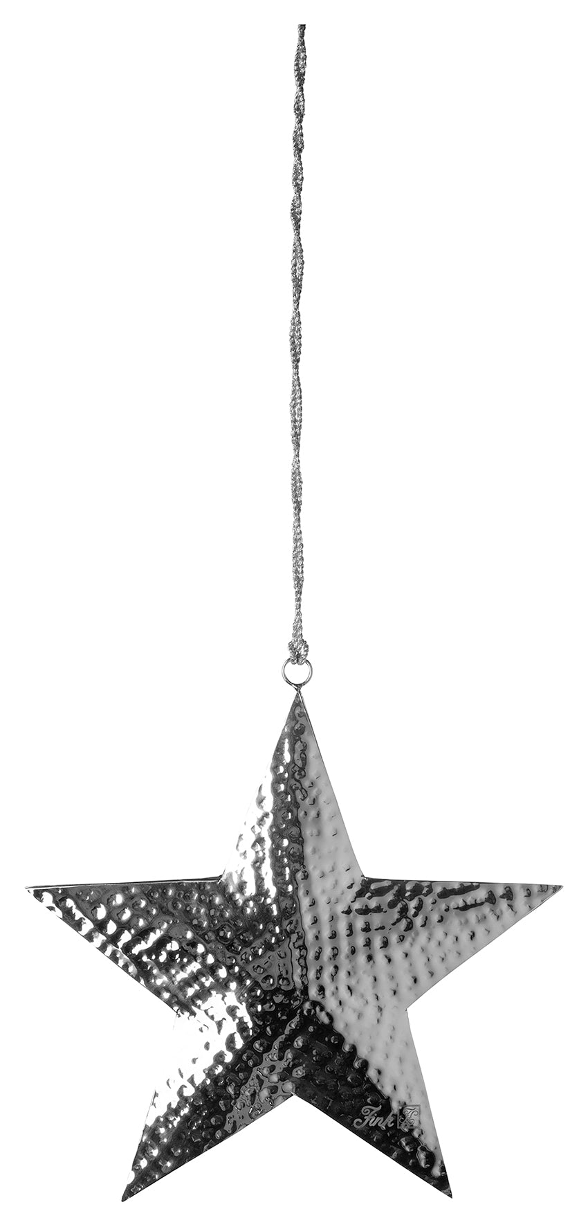 FINK - 151168 - FINK, Jella Deko Stern, Edelstahl gehämmert, Höhe 20,5cm