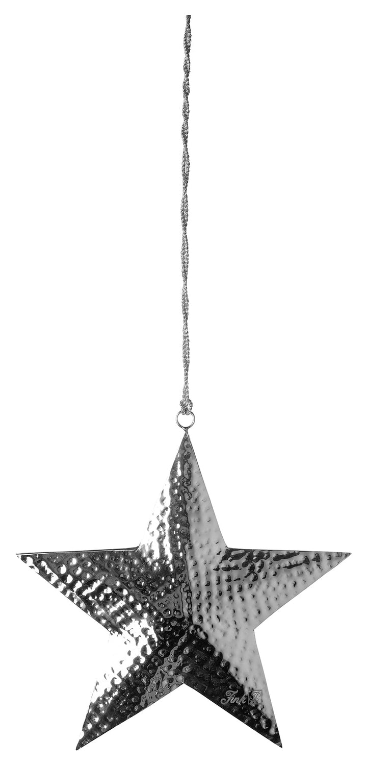 FINK - 151168 - FINK, Jella Deko Stern, Edelstahl gehämmert, Höhe 20,5cm