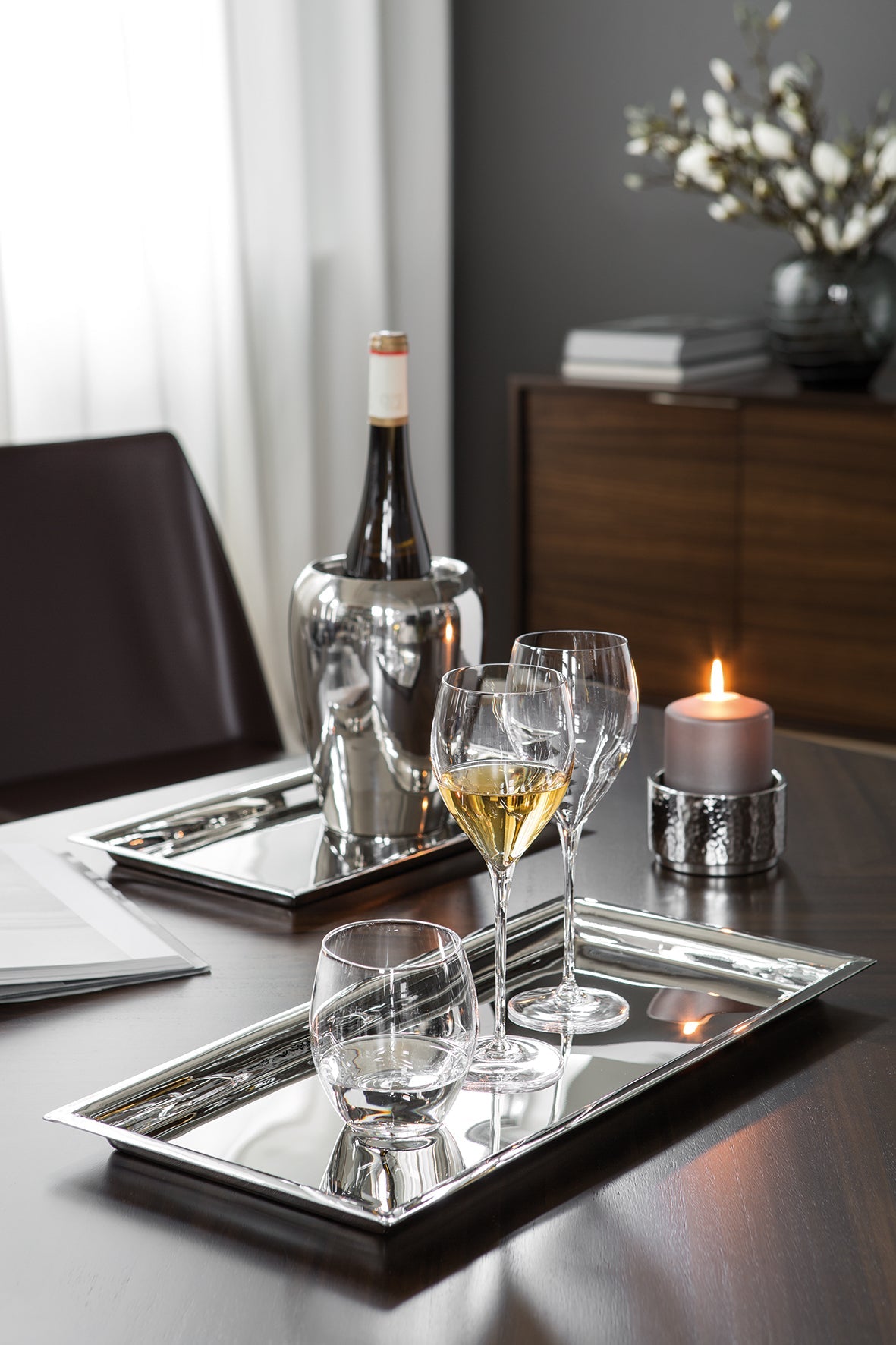 FINK - 155472 - FINK, Tablett Nagano Edelstahl, glatt, Maße 34 x 24cm