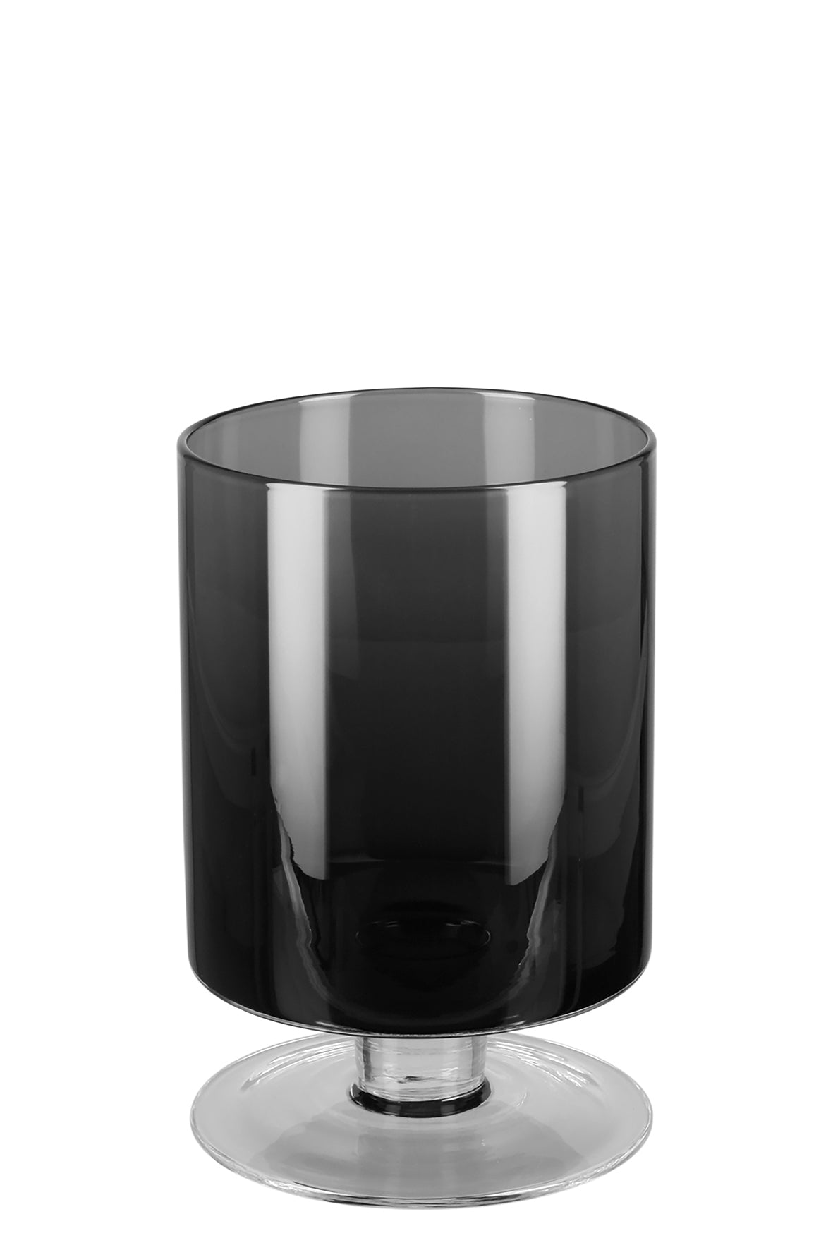 FINK - 115354 - FINK, Viana Vase Windlicht, Glas, grau, Höhe 23cm